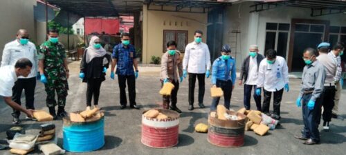 Selamatkan Anak Bangsa, Polres Padang Pariaman Musnahkan Narkoba Jenis Ganja 89 Kg